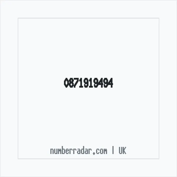 Reverse number check for +44 871919494 — who called me?