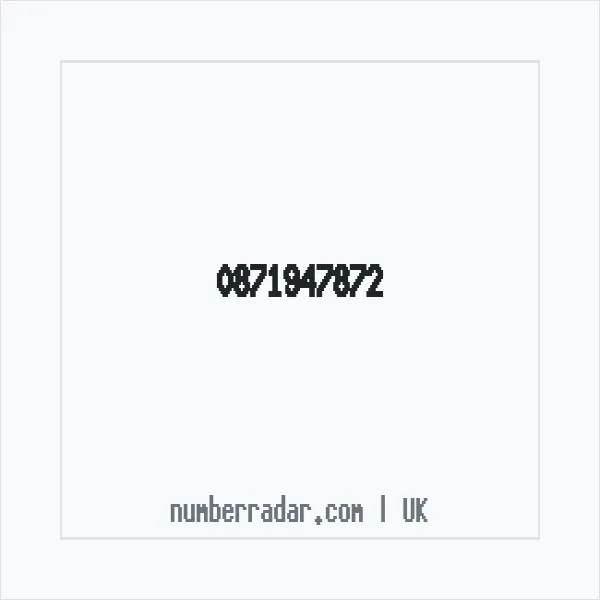 Reverse number check for +44 871947872 — who called me?
