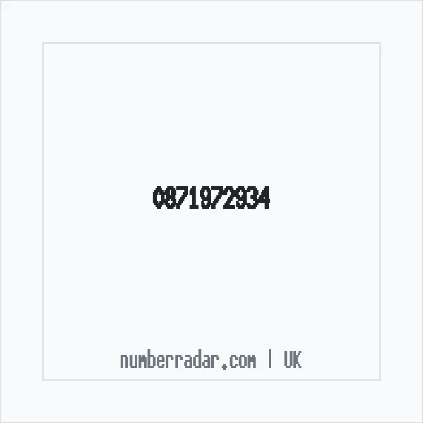 Reverse number check for +44 871972934 — who called me?