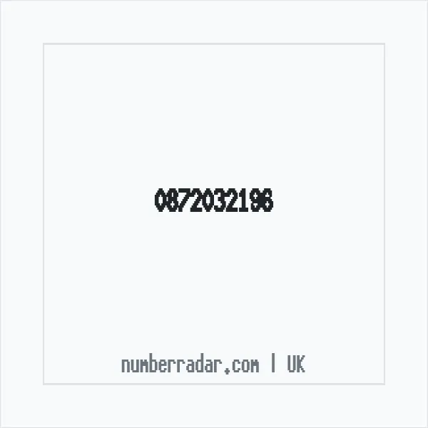 Reverse number check for +44 872032196 — who called me?