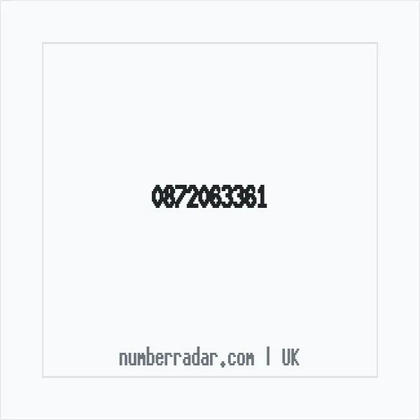 Reverse number check for +44 872063361 — who called me?