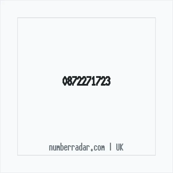 Reverse number check for +44 872271723 — who called me?