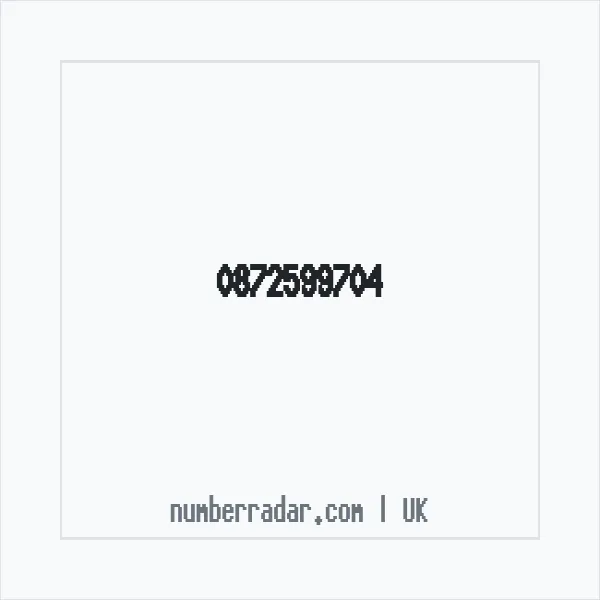 Reverse number check for +44 872599704 — who called me?