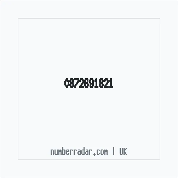 Reverse number check for +44 872691821 — who called me?