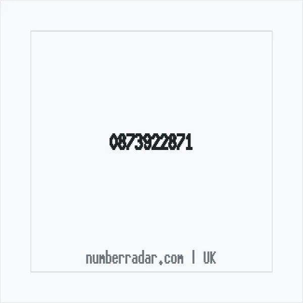 Reverse number check for +44 873922871 — who called me?