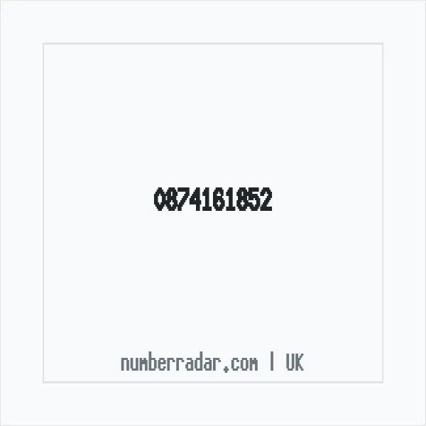 Reverse number check for +44 874161852 — who called me?