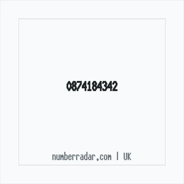 Reverse number check for +44 874184342 — who called me?