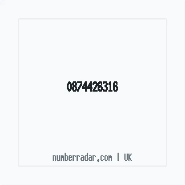 Reverse number check for +44 874426316 — who called me?