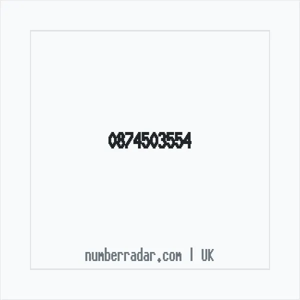 Reverse number check for +44 874503554 — who called me?