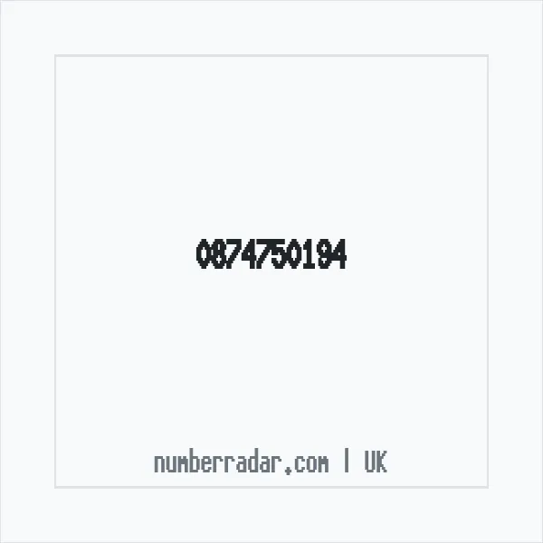 Reverse number check for +44 874750194 — who called me?