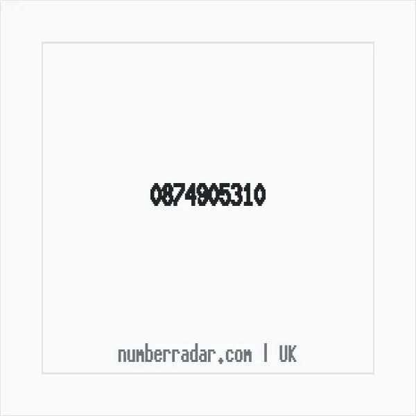 Reverse number check for +44 874905310 — who called me?