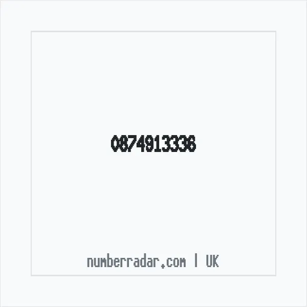 Reverse number check for +44 874913336 — who called me?