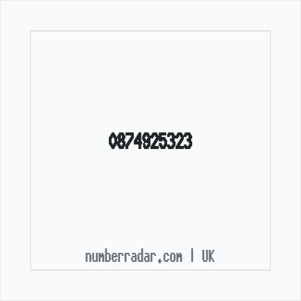 Reverse number check for +44 874925323 — who called me?