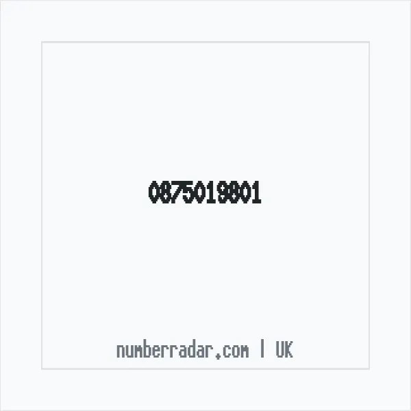 Reverse number check for +44 875019801 — who called me?