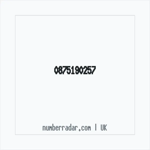 Reverse number check for +44 875190257 — who called me?