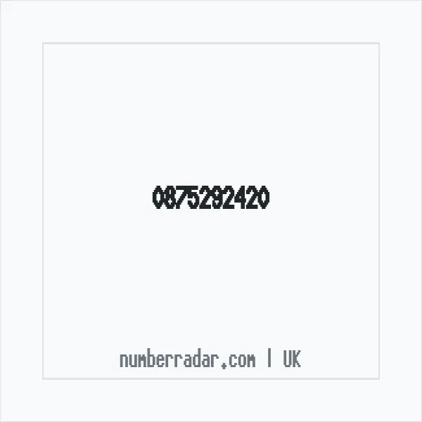 Reverse number check for +44 875292420 — who called me?