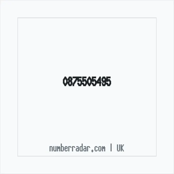 Reverse number check for +44 875505495 — who called me?