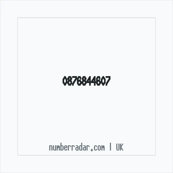 Reverse number check for +44 876844607 — who called me?