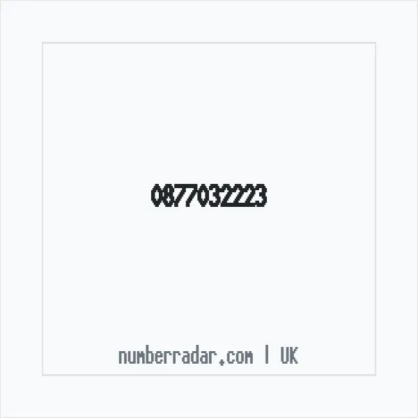 Reverse number check for +44 877032223 — who called me?