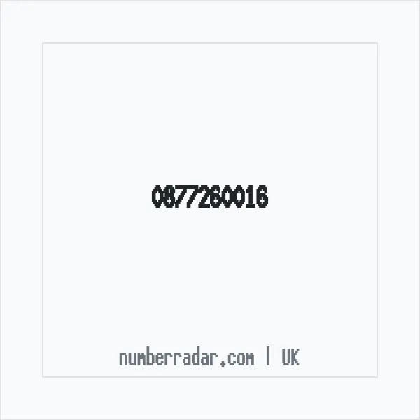 Reverse number check for +44 877260016 — who called me?