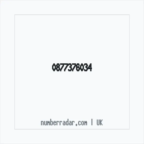Reverse number check for +44 877376034 — who called me?