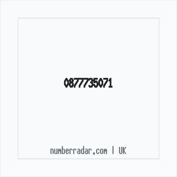 Reverse number check for +44 877735071 — who called me?