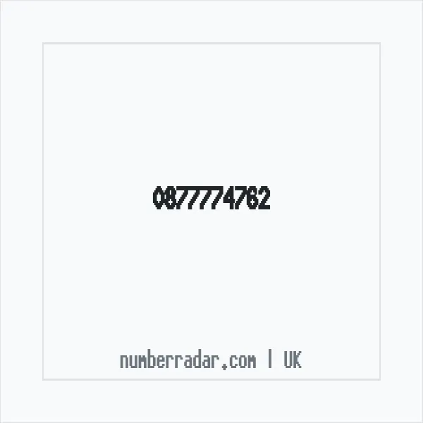 Reverse number check for +44 877774762 — who called me?