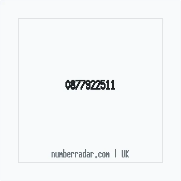 Reverse number check for +44 877922511 — who called me?