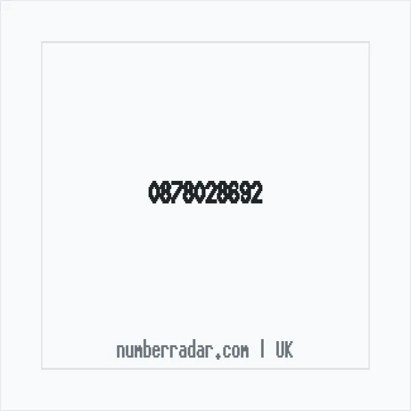 Reverse number check for +44 878028692 — who called me?