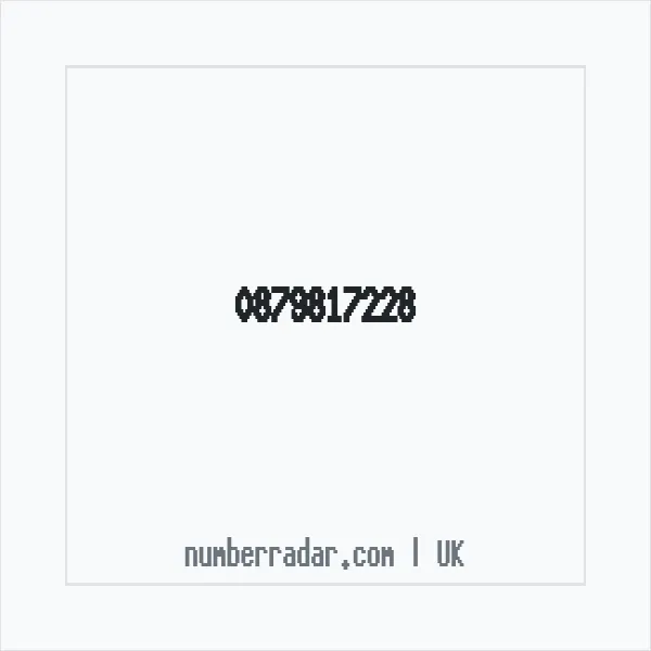 Reverse number check for +44 879817228 — who called me?