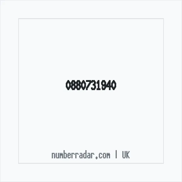 Reverse number check for +44 880731940 — who called me?