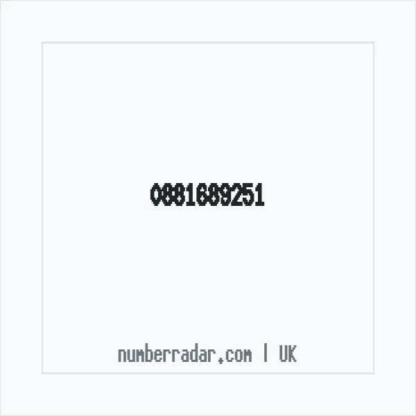 Reverse number check for +44 881689251 — who called me?