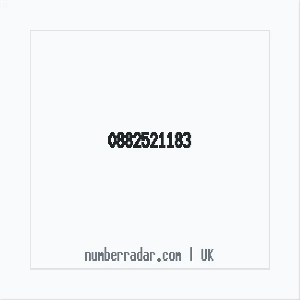 Reverse number check for +44 882521183 — who called me?