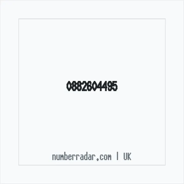 Reverse number check for +44 882604495 — who called me?