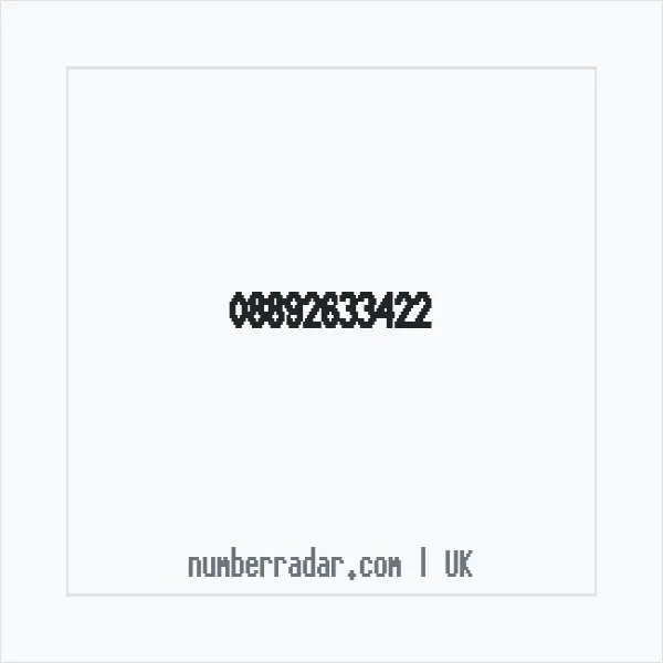 Reverse number check for +44 889 263 3422 — who called me?