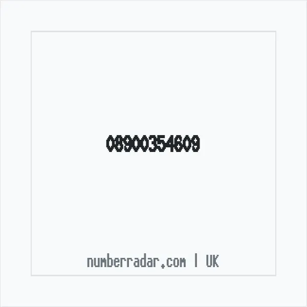 Reverse number check for +44 890 035 4609 — who called me?