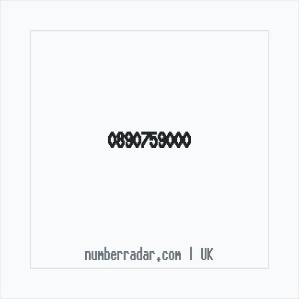 Reverse number check for +44 890759000 — who called me?