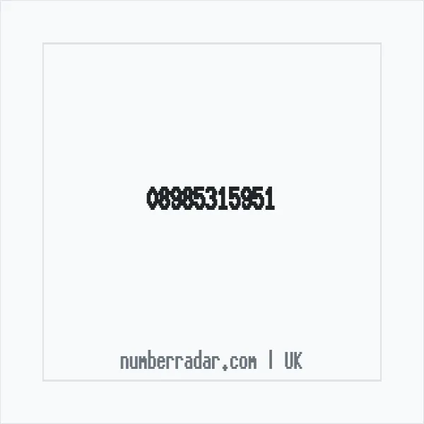 Reverse number check for +44 898 531 5951 — who called me?