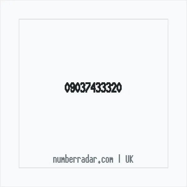 Reverse number check for +44 (9037) 433-320 — who called me?