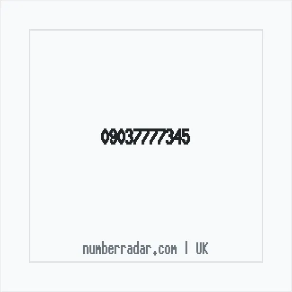 Reverse number check for +44 (9037) 777-345 — who called me?