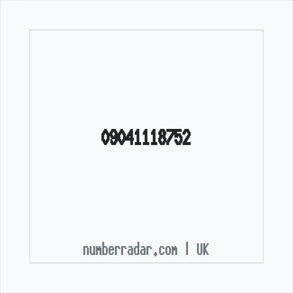 Reverse number check for +44 (9041) 118-752 — who called me?