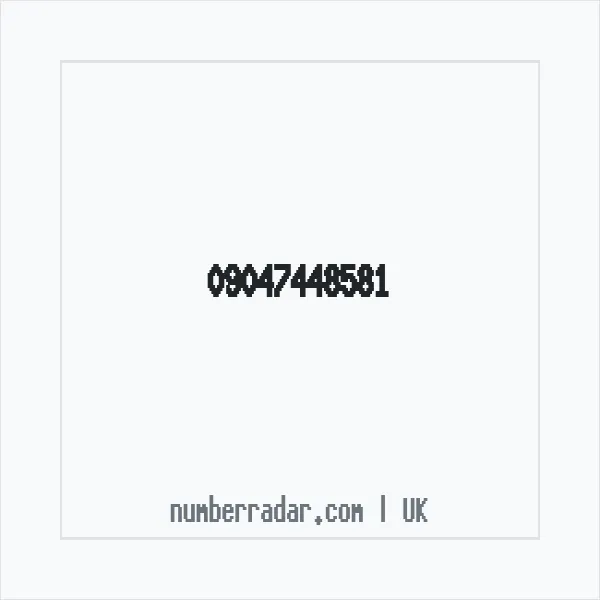 Reverse number check for +44 (9047) 448-581 — who called me?