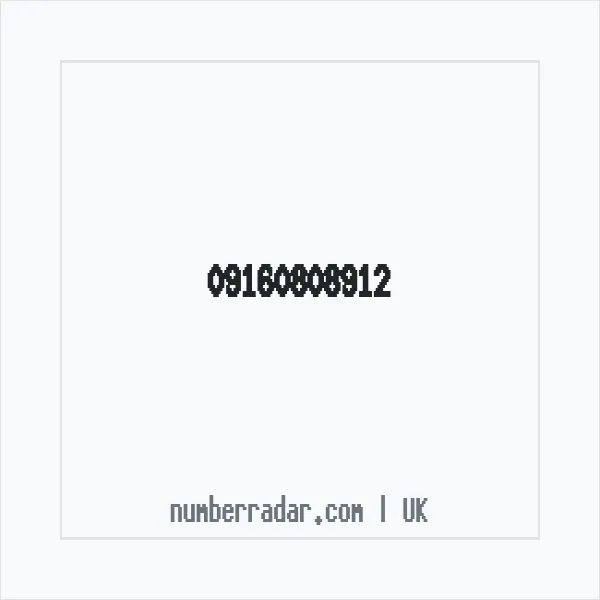 Reverse number check for +44 (9160) 808-912 — who called me?