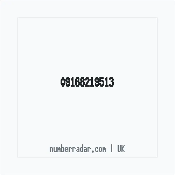 Reverse number check for +44 (9168) 219-513 — who called me?