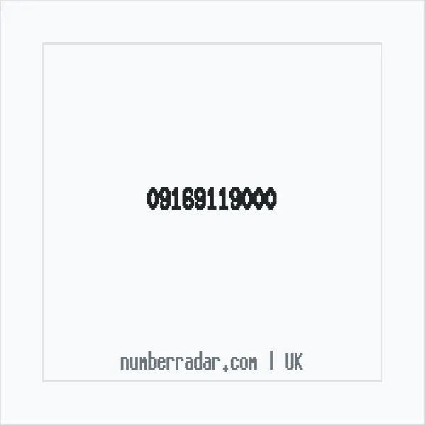 Reverse number check for +44 (9169) 119-000 — who called me?
