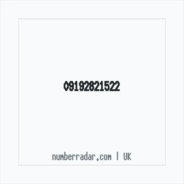 Reverse number check for +44 (9192) 821-522 — who called me?