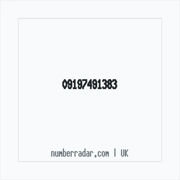 Reverse number check for +44 (9197) 491-383 — who called me?