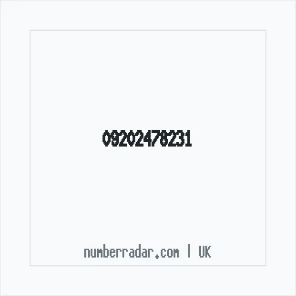 Reverse number check for +44 (9202) 478-231 — who called me?