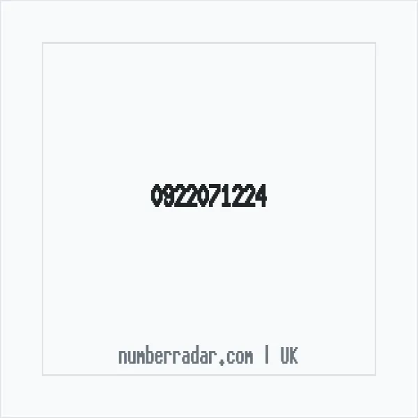 Reverse number check for +44 922071224 — who called me?