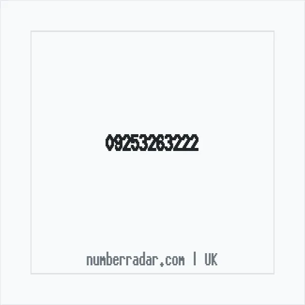 Reverse number check for +44 (9253) 263-222 — who called me?